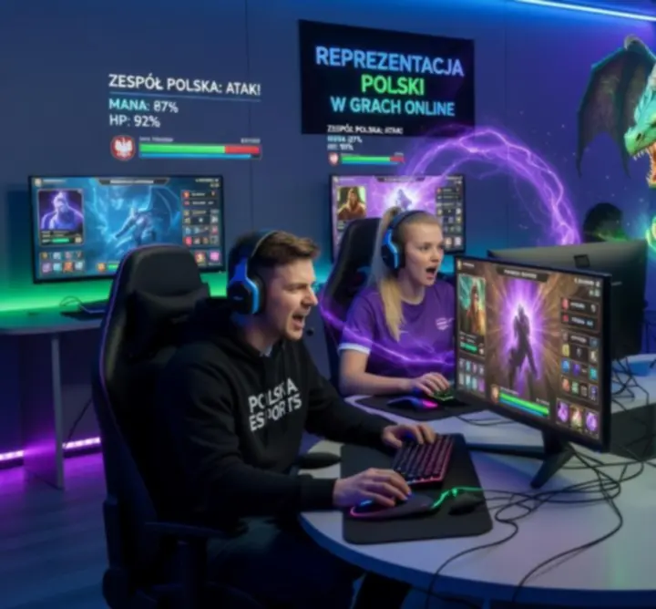 Zestawienie popularnych gier multiplayer prezentowanych na futurystycznym pulpicie gracza